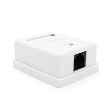 Розетка RITAR UTP 8P8C RJ45 1 порт Cat-5, накладна біла Q500 Изображение