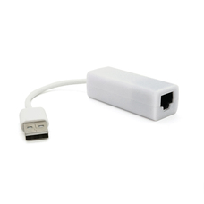 Контролер USB 2.0 to Ethernet - Мережевий адаптер 10 / 100Mbps з проводом, White, Blister Q500 Изображение