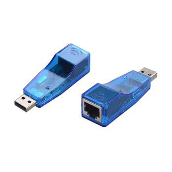 Контролер USB 2.0 to Ethernet - Мережевий адаптер 10/100Mbps, Blue, BOX Изображение
