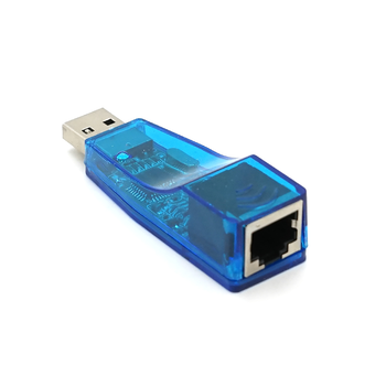 Контролер USB 2.0 to Ethernet - Мережевий адаптер 10/100Mbps, Blue, BOX Изображение