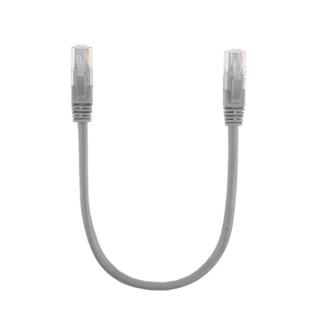 Патч-корд литий RITAR, UTP, RJ45, Cat.5e, 0,3m, сірий, Cu (мідь) Зображення