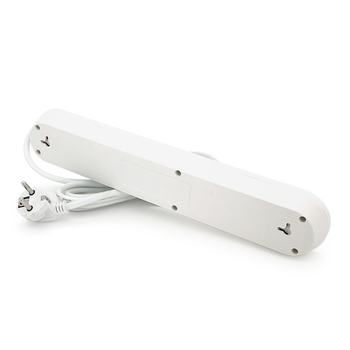 Мережевий фільтр F05U, 5 розеток EU + 3 USB, 1.5 м, перетин 3х0, 75мм, 2500W, White, Box Зображення
