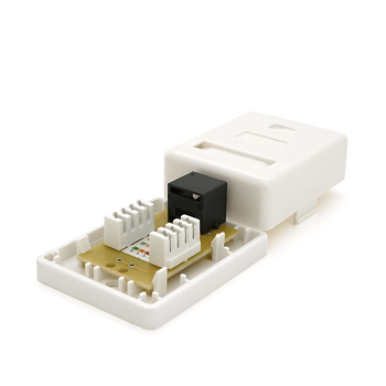 Розетка RITAR UTP 8P8C RJ45 1 порт Cat-6, накладна біла Q300 Зображення