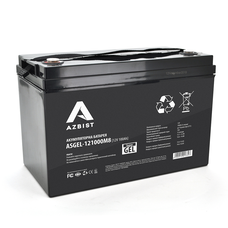 Акумулятор AZBIST Super GEL ASGEL-121000M8, Black Case, 12V 100.0Ah ( 329 x 172 x 215 ) Q1/36 Изображение