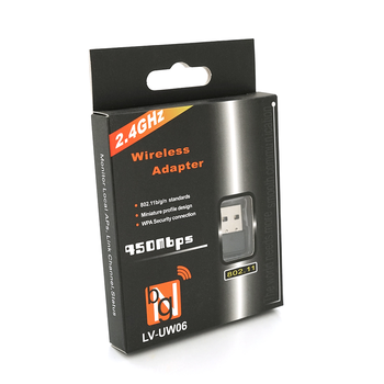 Бездротовий мережевий адаптер  Wi-Fi-USB Merlion CL-UW06, RT7601, 802.11bgn, 150MB, 2.4 GHz, WIN7 / XP / Vista / 2K / MAC / LINUX, Blister Q400 Зображення