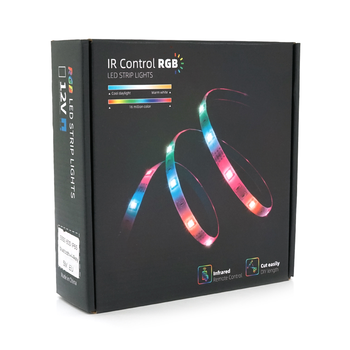 Комплект музичної світлодіодної стрічки 3528 RGB 5 метрів, 54Led, пульт, блок живлення, bluetooth, ip65 Зображення