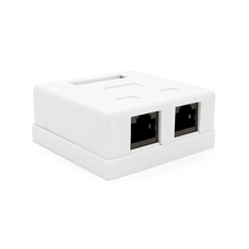 Розетка RITAR UTP 8P8C RJ45 2 порт Cat-6, накладна біла Q400 Изображение