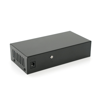 Комутатор POE 48V з 4 портами POE 100Мбіт + 2 порт Ethernet (UP-Link) 100Мбіт, корпус - метал, Black, БП у комплекті, Q18 Зображення