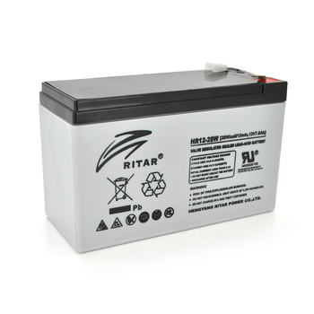 Акумуляторна батарея AGM RITAR HR1228W, Gray Case, 12V 7.0Ah ( 151 х 65 х 94 (100 ) 2.17kg Q10420 Зображення