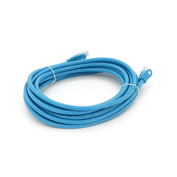 Патч-корд литий Weepda, UTP, RJ45, Cat.6, 5m, синій, Cu (мідь) Зображення