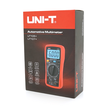 Мультиметр UNI-T UT105+ Вимірювання: V, A, R, Hz, C, NCV, True RMS, перевірка діодів, продзвонювання, HOLD Зображення