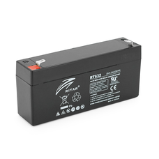 Акумуляторна батарея AGM RITAR RT632, Gray/Black Case, 6V 3.2Ah ( 134х35х60 (66) ) Q10 Зображення