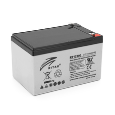Акумуляторна батарея AGM RITAR RT12100, Gray Case, 12V 10.0Ah ( 151 х 65 х 111 (117 ) ) Q10 Зображення