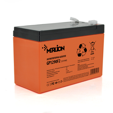 Акумуляторна батарея MERLION AGM GP1290F2 PREMIUM 12 V 9 Ah (150 x 65 x 95 (100)) Orange Q10 Зображення