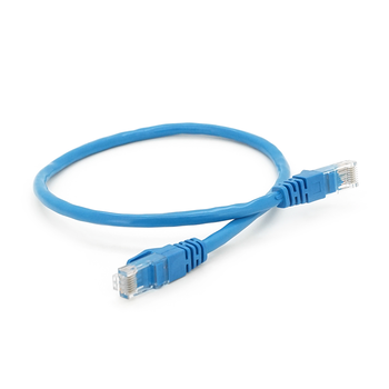 Патч-корд литий RITAR, UTP, RJ45, Cat.6, 0.5m, синій, Cu (мідь) Изображение