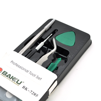 Набір інструментів BAKKU BK-7285 для IPhone (пінцети прямий і вигнутий, 2 инстр. Для розбирання), Blister-box Изображение