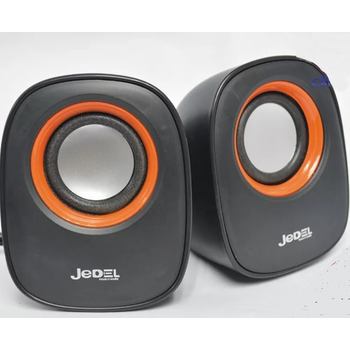Колонки 2.0 JEDEL JD-M600 (Q-106) USB+3.5mm, 2x3W, 90Hz-20KHz, з регулятором гучності, Black/Red, BOX, Q50 Зображення