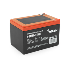 Тягова акумуляторна батарея AGM MERLION 6-DZM-14, 12V 14Ah M5 (151х98х104 мм) Q3 Изображение