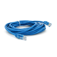 Патч-корд литий RITAR, UTP, RJ45, Cat.5e, 3m, синій, Cu (мідь) Изображение