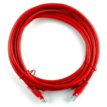 Патч-корд литий RITAR, UTP, RJ45, Cat.5e, 7,5m, червоний, Cu (мідь) Зображення