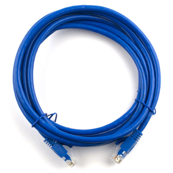 Патч-корд литий RITAR, UTP, RJ45, Cat.5e, 7,5m, синій, Cu (мідь) Зображення