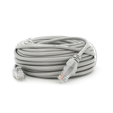 Патч-корд литий RITAR, UTP, RJ45, Cat.5e, 10m, сірий, Cu (мідь) Q100 Изображение
