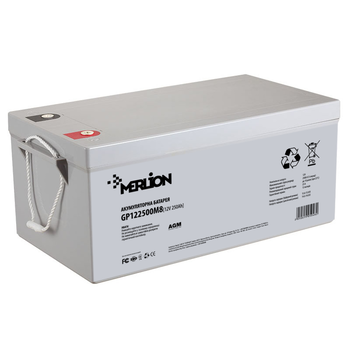 Акумуляторна батарея MERLION AGM GP122500M8 12 V 250 Ah (525 x 275 x 278) Q1/18 Изображение