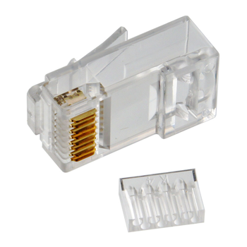Конектор Merlion RJ-45 8P8C UTP Cat-6 (50 шт/уп.), подвійний Зображення