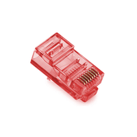 Конектор Merlion RJ-45 8P8C UTP Cat-5 (100 шт / уп.) Q100 Red Зображення