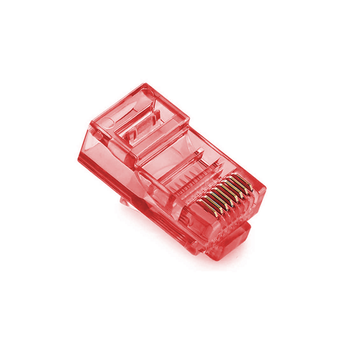 Конектор Merlion RJ-45 8P8C UTP Cat-5 (100 шт / уп.) Q100 Red Зображення