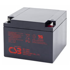 Акумуляторна батарея CSB GP12260, 12V 26Ah (166х175х125 мм), Q2/72 (В'ЄТНАМ) Зображення