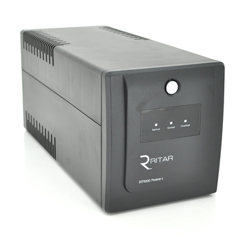 ДБЖ Ritar RTP1000 (600W) Proxima-L, LED, AVR, 3st, 4xSCHUKO socket, 2x12V7Ah, plastik Case  ( 460 x 225 x 245 ) Q2 Зображення