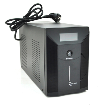 ДБЖ Ritar RTM3000 (1800W) Proxima-D, AVR, 3st, 3xSCHUKO socket, 4x12V9Ah, metal Case Q1 (500 * 245 * 350) 21,8 кг (400 * 145 * 210) Зображення