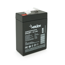 Акумуляторна батарея MERLION AGM GP628F1 6 V 2,8Ah ( 67 x 35 x 100 (105) ) Q20 Зображення