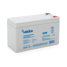 Акумуляторна батарея MERLION AGM GP1272F2B 12 V 7,2 Ah ( 150 x 65 x  95 (100) )  White Q10 Зображення