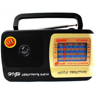 Радіоприймач KIPO KB-408, FM радіо, AUX, корпус пластмас, Black, BOX Изображение