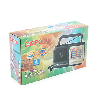 Радіоприймач KIPO KB-408, FM радіо, AUX, корпус пластмас, Black, BOX Изображение