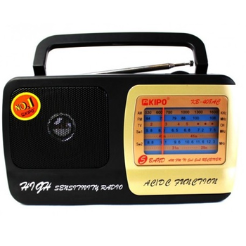Радіоприймач KIPO KB-408, FM радіо, AUX, корпус пластмас, Black, BOX Изображение