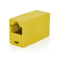 З'єднувач RJ45 8P8C мама/мама RJ45 для з'єднання кабелю, жовтий, Q100 Изображение