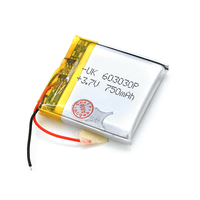 Літій-полімерний акумулятор 6*30*30mm (Li-ion 3.7В 750мА·год) Изображение