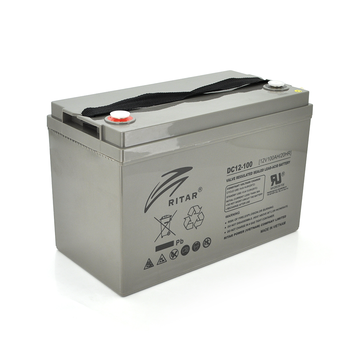 Акумуляторна батарея AGM RITAR DC12-100, Gray Case, 12V 100Ah ( 328 x 172 x 215 (220) Q1 Зображення