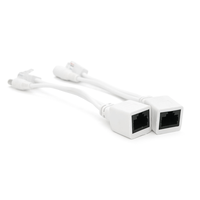POE інжектор пасивний (пара) 802.3at (30Вт) з портами Ethernet 10/100Mbps, white, OEM Q50 Изображение