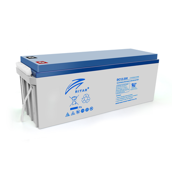 Акумуляторна батарея AGM RITAR DC12-200, Gray Case, 12V 200Ah (522 х 240 х 219 (224)) Q1/18 Зображення