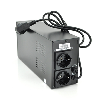 ДБЖ Ritar E-RTM600 (360W) ELF-L, LED, AVR, 2st, 2xSCHUKO socket, 1x12V7Ah, metal Case  Q4 (365*130*210) 4,8 кг (310*85*140) Зображення