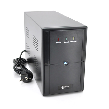 ДБЖ Ritar E-RTM1500 (900W) ELF-L, LED, AVR, 3st, 3xSCHUKO socket, 2x12V9Ah, metal Case Q2 (405*195*285)   11,5 кг (340*120*190) Зображення