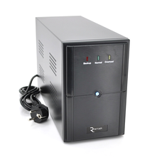 ДБЖ Ritar E-RTM600L-U (360W) ELF-L, LED, AVR, 2st, USB, 2xSCHUKO socket, 1x12V7Ah, metal Case  Q4 (370*130*210) 4,8 кг (310*85*140) Зображення