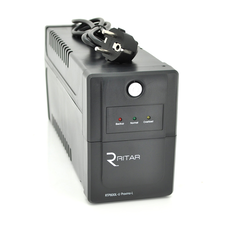 ДБЖ Ritar RTP600L-U (360W) Proxima-L, LED, AVR, 2st, USB, 2xSCHUKO socket, 1x12V7Ah, plastik Case ( 340 x 140 X 205)  Q4 Изображение