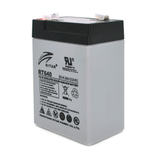Акумуляторна батарея AGM RITAR RT640, Black Case, 6V 4Ah  ( 70х47х99 (107) ) Q20 Зображення