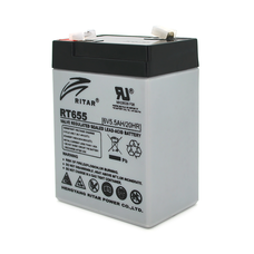 Акумуляторна батарея AGM RITAR RT655, Gray Case, 6V 5.5Ah (70х47х99 (105)) Q20 Зображення