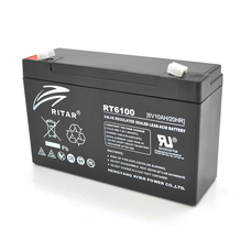 Акумуляторна батарея AGM RITAR RT6100, Black Case, 6V 10Ah (150 х 50 х 93 (99)) Q10 Зображення
